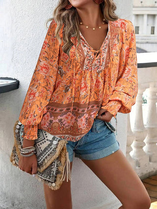 Hanney | Women’s Summer Blouse with Batwing Sleeves and V-Neckline