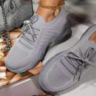 Angeline | Women’s Knitted Lace-Up Sneakers with Breathable Comfort