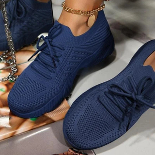 Angeline | Women’s Knitted Lace-Up Sneakers with Breathable Comfort