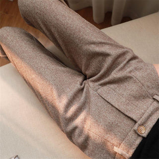 Daniel | Men’s Wool Tweed Trousers with Pleated Front