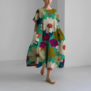 Thea | Women's Floral Print Bohemian Maxi Dress