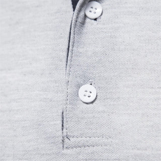 Aldrin | Men’s Long Sleeve Cotton Embroidered Polo Shirt with Slim-Fit Cut