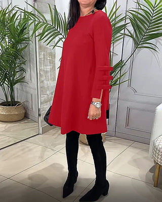 Lilia | Women’s Elegant Long-Sleeve Mini Dress with Layered Cuff Design