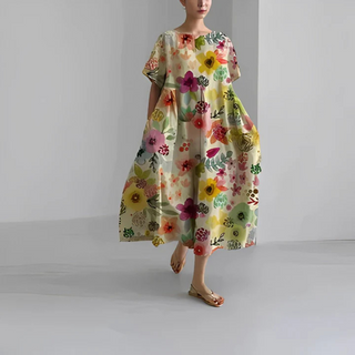 Thea | Women's Floral Print Bohemian Maxi Dress
