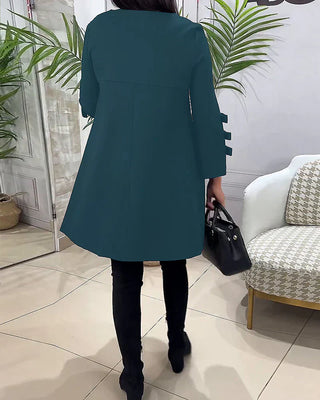 Lilia | Women’s Elegant Long-Sleeve Mini Dress with Layered Cuff Design