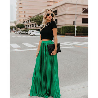 Marissa | Women’s High-Waisted Floor-Length Pleated Skirt with Elegant Flowing Silhouette