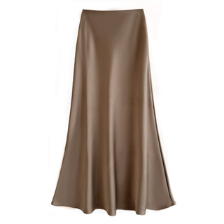 Una | Satin Maxi Skirt for Women with High Waist Design and Elegant Mermaid Cut