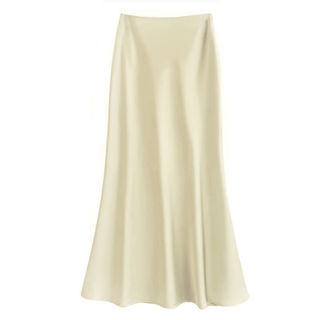 Una | Satin Maxi Skirt for Women with High Waist Design and Elegant Mermaid Cut