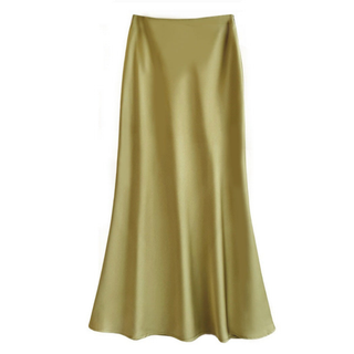 Una | Satin Maxi Skirt for Women with High Waist Design and Elegant Mermaid Cut
