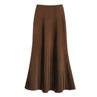 Una | Satin Maxi Skirt for Women with High Waist Design and Elegant Mermaid Cut