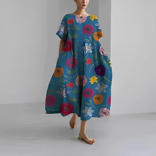 Thea | Women's Floral Print Bohemian Maxi Dress