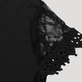 Mirabel | Women’s Mini V-Neck Dress with Short Lace Sleeves