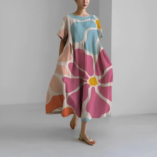 Thea | Women's Floral Print Bohemian Maxi Dress