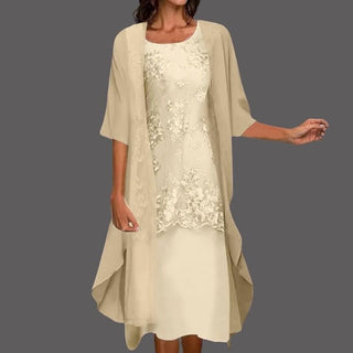 Sarah | Women's Lace Midi Dress Set with Sheer Cardigan