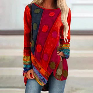 Janis | Women’s Boho Ethnic-Style Long Sleeve Tunic Top