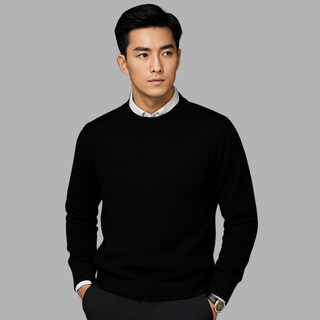 Leno | Men’s Cashmere Crewneck Sweater O-Neck Pullover