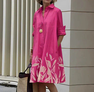 Victoria | Women’s Long-Sleeve Polo Dress with Oversized Fit