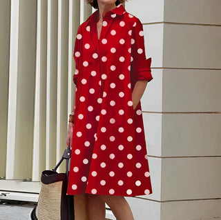 Victoria | Women’s Long-Sleeve Polo Dress with Oversized Fit