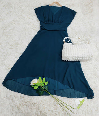 Selene | Elegant A-Line Chiffon Dress with Flowy Flared Skirt
