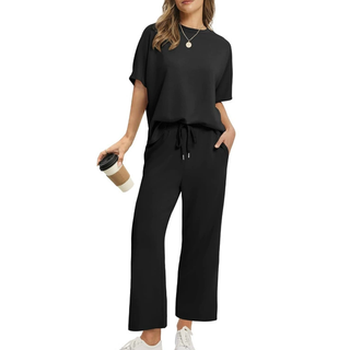 Aura | Women’s Casual Short Sleeve Top and Pants Set