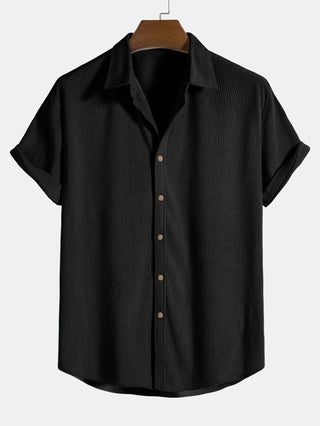 Enrico | Men’s Corduroy Short-Sleeve Shirt and Shorts Set