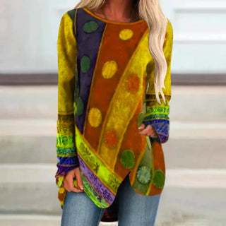 Janis | Women’s Boho Ethnic-Style Long Sleeve Tunic Top