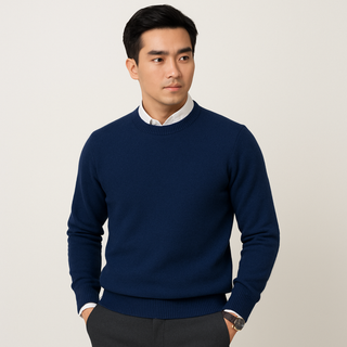 Leno | Men’s Cashmere Crewneck Sweater O-Neck Pullover