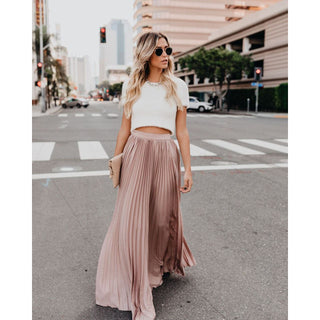 Marissa | Women’s High-Waisted Floor-Length Pleated Skirt with Elegant Flowing Silhouette