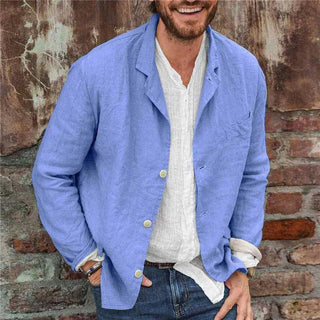 Jonas | Men’s Lightweight Cotton Linen Blazer for Casual Spring and Summer Wear