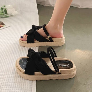 Xanthe | Women's Ribbon-Knot Platform Sandals with Convertible Strap