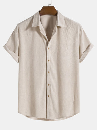 Enrico | Men’s Corduroy Short-Sleeve Shirt and Shorts Set