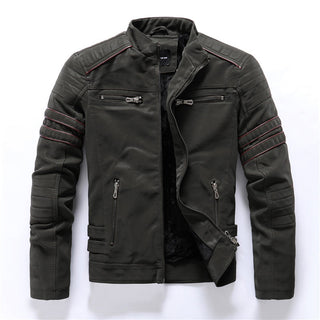 Rafael | Men’s Cargo Motorcycle Jacket with Zipper