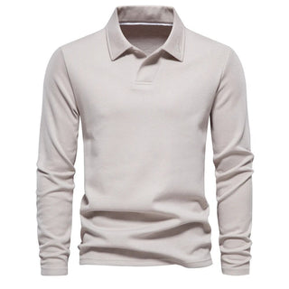Sam | Men’s Long-Sleeve Solid-Color Polo Shirt with Comfortable Fit