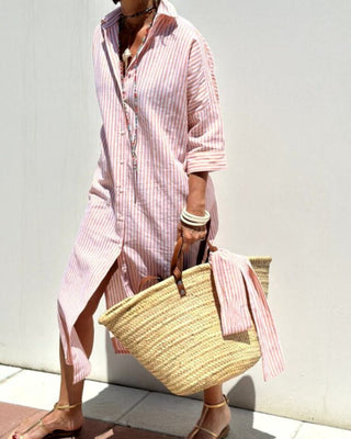 Mara | Women’s Striped Button-Up Shirt Dress