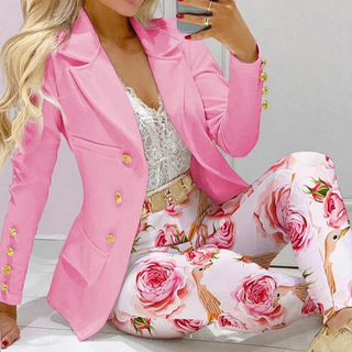 Amarille | Women’s Two-Piece Set with Tailored Blazer and Floral Print Pants