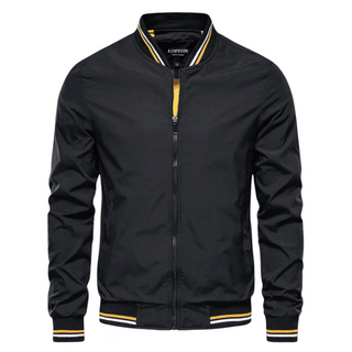 Thaddeus | Men’s Lightweight Slim-Fit Bomber Jacket with Stand Collar and Full Zipper Closure