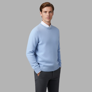 Leno | Men’s Cashmere Crewneck Sweater O-Neck Pullover