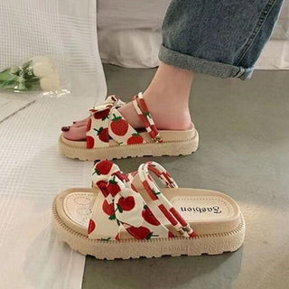 Xanthe | Women's Ribbon-Knot Platform Sandals with Convertible Strap