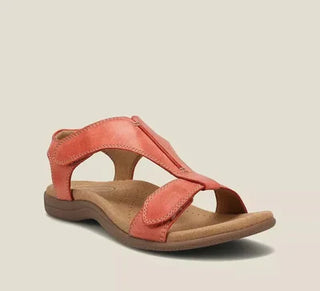 Sabella | Women’s Premium T-Strap Sandals with Adjustable Hook-and-Loop Straps