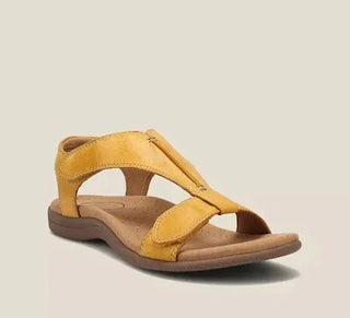 Sabella | Women’s Premium T-Strap Sandals with Adjustable Hook-and-Loop Straps