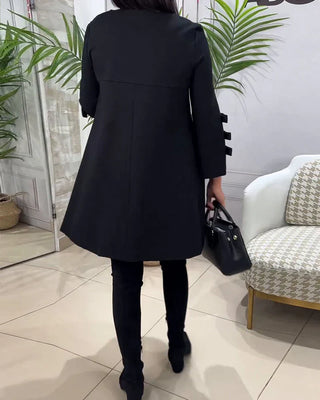Lilia | Women’s Elegant Long-Sleeve Mini Dress with Layered Cuff Design
