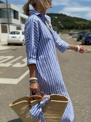 Amelia | Classic Striped Shirt for Women with ¾ Sleeves
