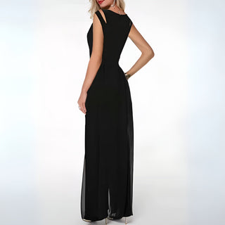 Lina | Women’s Sleeveless Jumpsuit with See Through Style