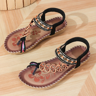Kailene | Women’s Boho Beaded Thong Sandals with Flat Sole