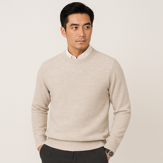 Leno | Men’s Cashmere Crewneck Sweater O-Neck Pullover