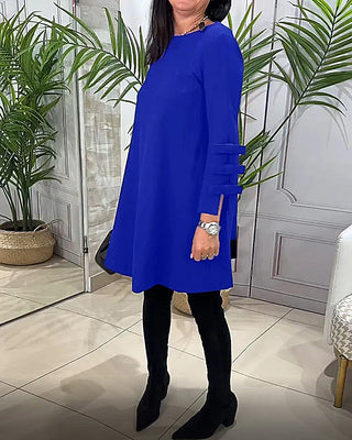 Lilia | Women’s Elegant Long-Sleeve Mini Dress with Layered Cuff Design