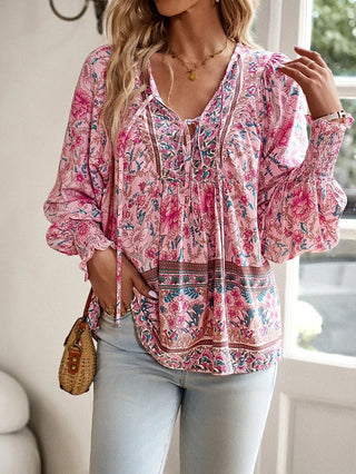 Hanney | Women’s Summer Blouse with Batwing Sleeves and V-Neckline