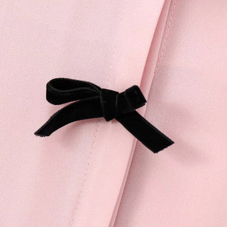 Natalie | Women’s Polka-Dot Semi-Sheer Blouse with Bow Detail