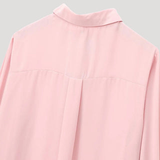 Natalie | Women’s Polka-Dot Semi-Sheer Blouse with Bow Detail