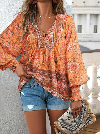 Hanney | Women’s Summer Blouse with Batwing Sleeves and V-Neckline